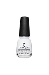 China Glaze Blanc Out White Nail Lacquer with a high-shine finish, perfect for bold white nails or base coats.