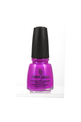 Frontage of 0.5-ounce nail lacquer from China Glaze with Purple Panic color variant