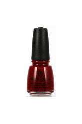 Frontage of a Red cream nail polish from China Glaze with High Maintenance color variant