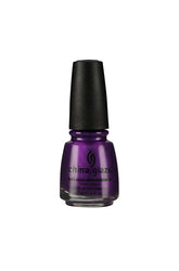 China Glaze Coconut Kiss Shimmering Purple Nail Lacquer with a bold violet hue and fine sparkle for a dramatic, statement look.