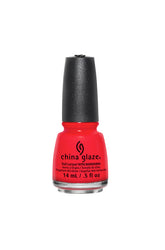 Nail polish bottle from China Glaze with The Heat Is On variant facing forward