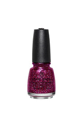 Front view of nail polish bottle with black lid and label text from China Glaze Nail Lacquer in Turn Up The Heat shade