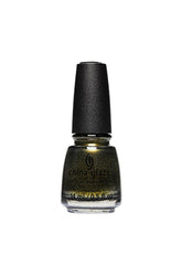 Expanded view of 0.5-ounce nail polish bottle from China Glaze in 24k Noir color shade