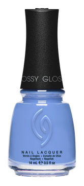 A Front View of CHINA GLAZE NAIL LACQUER, BOHO BLUES       Bottle with black cap