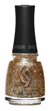 A Front View of CHINA GLAZE NAIL LACQUER, COUNTING CARATS  Bottle with black cap