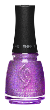 A Front View of CHINA GLAZE NAIL LACQUER, DON'T MESH WITH ME Bottle with black cap.