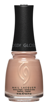 A Front View of CHINA GLAZE NAIL LACQUER, DUNESCAPE SAND Bottle with black cap.