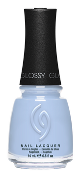 A Front View of CHINA GLAZE NAIL LACQUER, HYDRANGEA DANGEA Bottle with black cap.