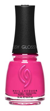 A Front View of CHINA GLAZE NAIL LACQUER,  MAKE AN ENTRANCE Bottle with black cap