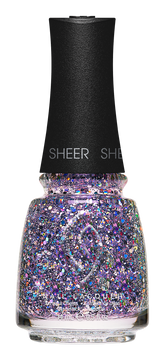 A Front View of CHINA GLAZE NAIL LACQUER, PICK ME UP PURPLE Bottle with black cap.