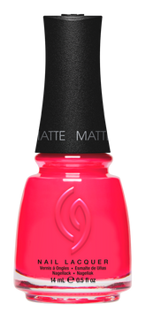 A Front View of CHINA GLAZE NAIL LACQUER, POOL PARTY  Bottle with black cap.