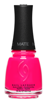 A Front View of CHINA GLAZE NAIL LACQUER, ROSE AMONG THORNS Bottle with black cap.