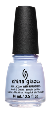 Front view of China Glaze Nail Lacquer, Fields of Lilac with China Glaze black cap.