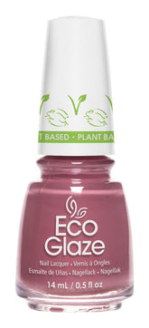 Eco Glaze Florgeous mauve nail polish, a plant-based formula that provides a sophisticated and smooth mauve color for a chic manicure.