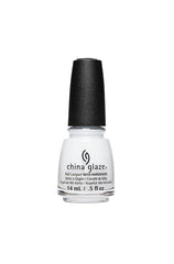 China Glaze Blanc Out White Nail Lacquer with a high-shine finish, perfect for bold white nails or base coats.