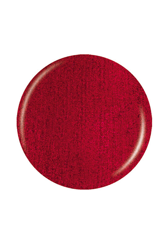 Glossy fire engine red color badge sample color swatch lay in white color background