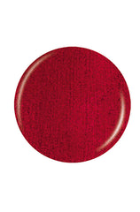 Glossy fire engine red color badge sample color swatch lay in white color background