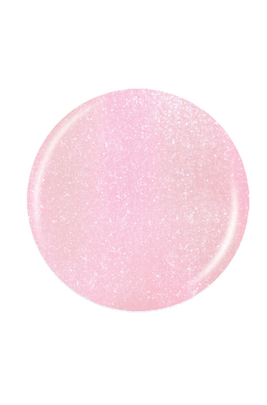 Glittered pale opalescent pink sample color swatch in white color background