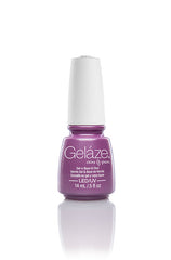 Frontage of China Glaze - Gelaze in Spontaneous shade nail enamel with Light purple bottle of nail gel lacquer in 14ml size