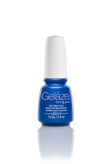 Front view of a 0.5-ounce bottle of China Glaze Gelaze in Splish Splash color variant