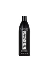 Expansive view of the Gelaze gel remover container with printed label text