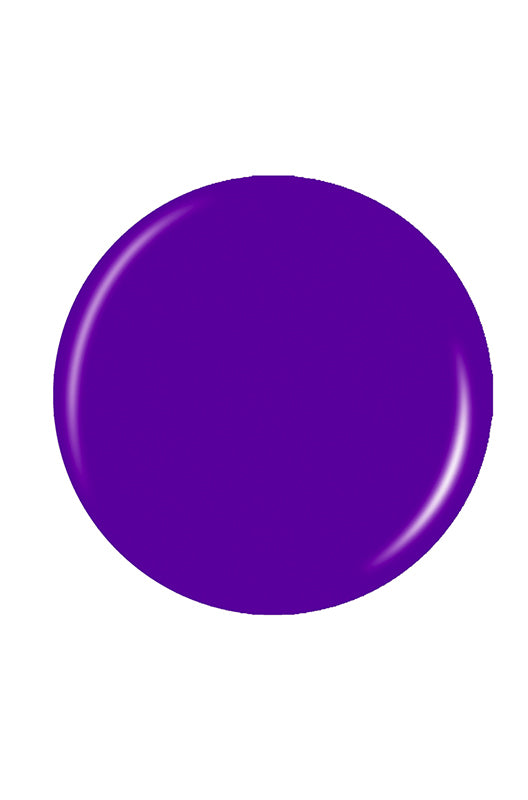 Shiny violet button badge nail polish sample color swatch in white color scene