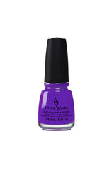 China Glaze Nail Lacquer in Plur-ple color shade  with light shadow on the bottle 