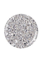 A sphere with silver glitters illustration nail polish sample color swatch 