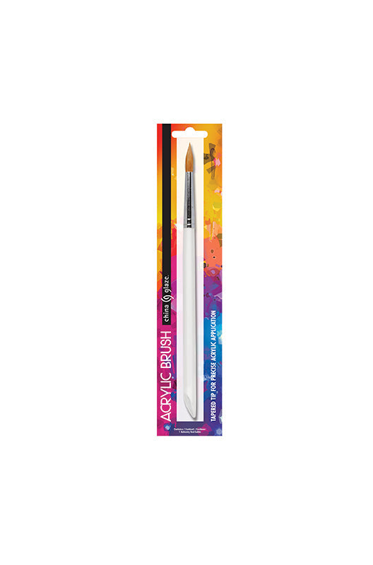 Expansive view of China Glaze Acrylic Brush for nails in a wall-hook ready retail pack in a white background