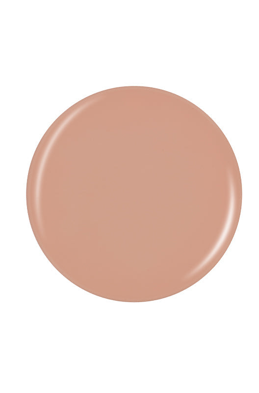 Swatch of China Glaze everyday beige nail polish. A soft, nude shade with a smooth, glossy finish.