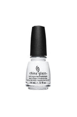 China Glaze Cabana Fever Nail Lacquer with Hardener in a crisp, pure white shade, ideal for classic nail looks.