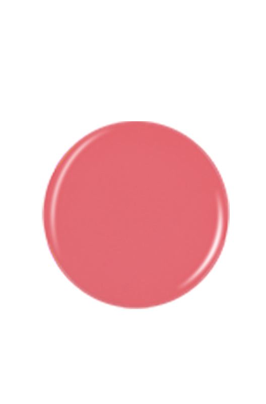 Glossy pink-cream badge nail enamel sample color swatch isolated in white scene