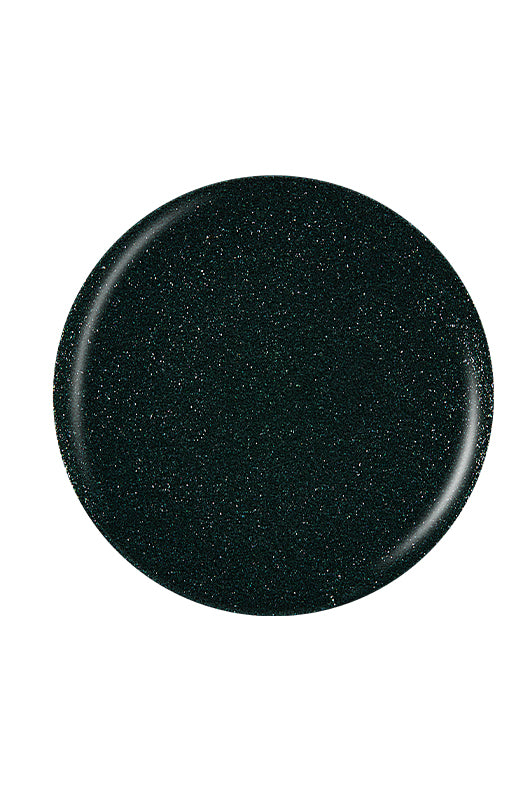 Glittered emerald  circle sample color drop lay in white color background