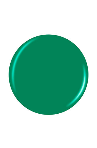 Round shape Turquoise neon color nail polish swatch drop of China Glaze Head to Moji-Toes creamy green nail lacquer