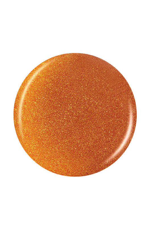 Sample color swatch of China Glaze nail color with glittered orange shade 