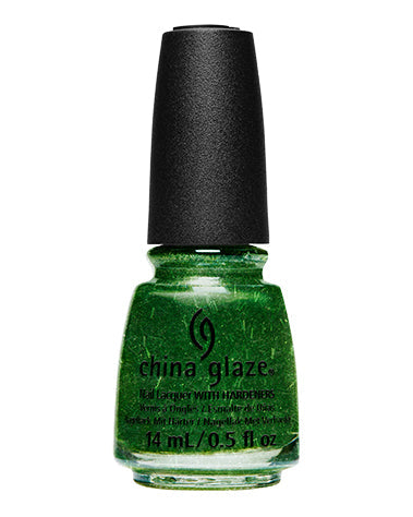 Closeup of a 0.5-ounce bottle of nail polish in Celebri-Tree variant from China Glaze