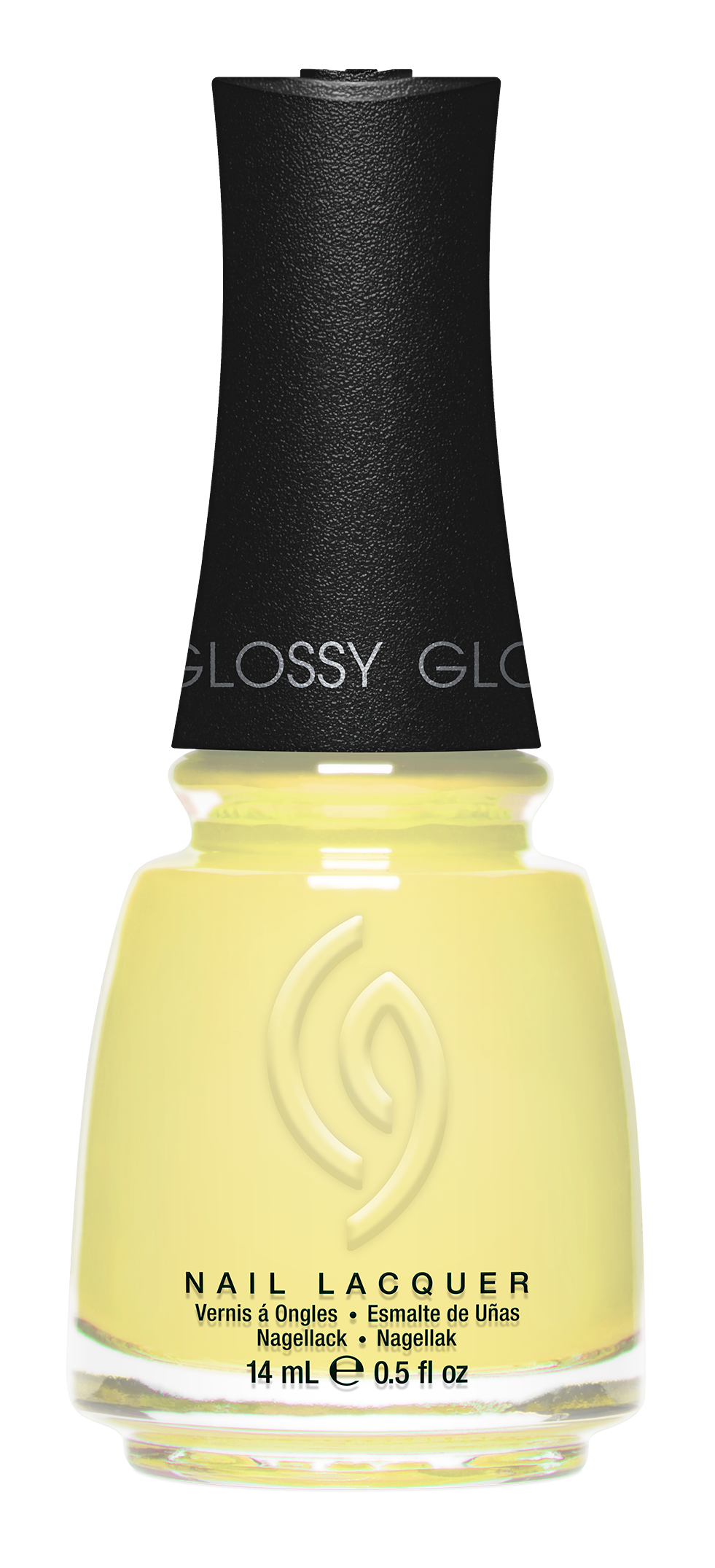 A Front View of CHINA GLAZE NAIL LACQUER, HOLY SUGAR Bottle with black cap.