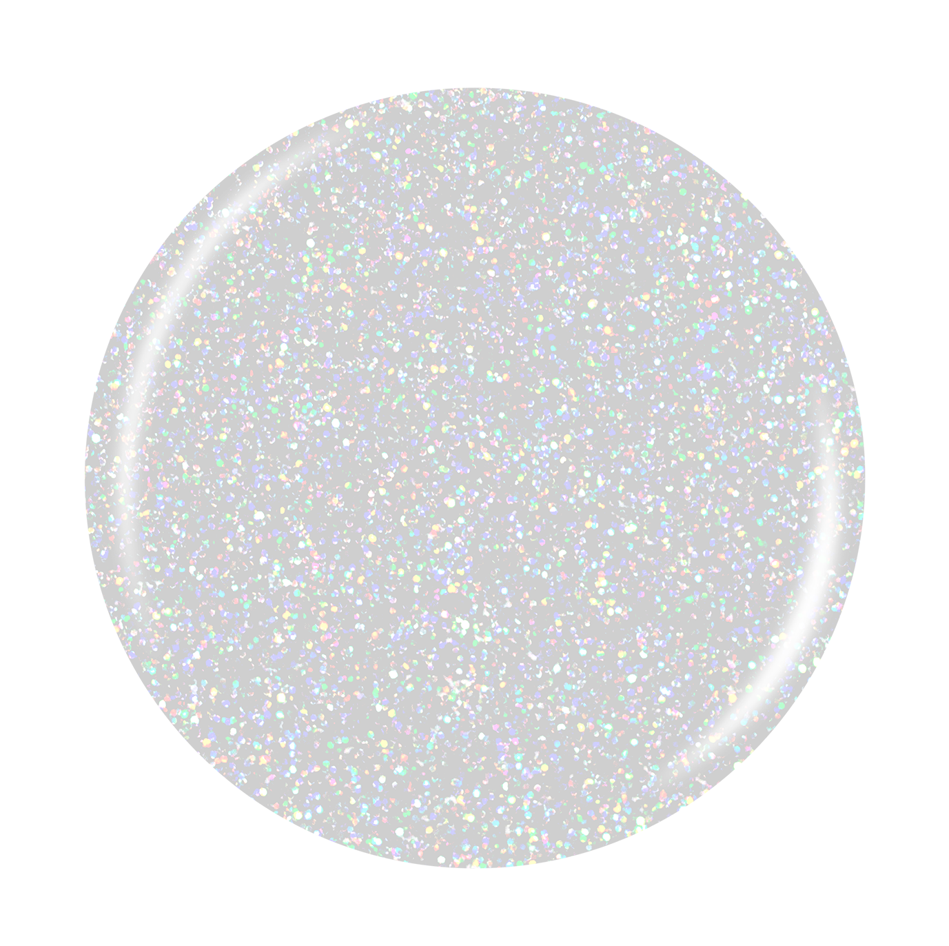 CHINA GLAZE NAIL LACQUER, FAIRY DUST featuring silver sparkles color circle Dot.