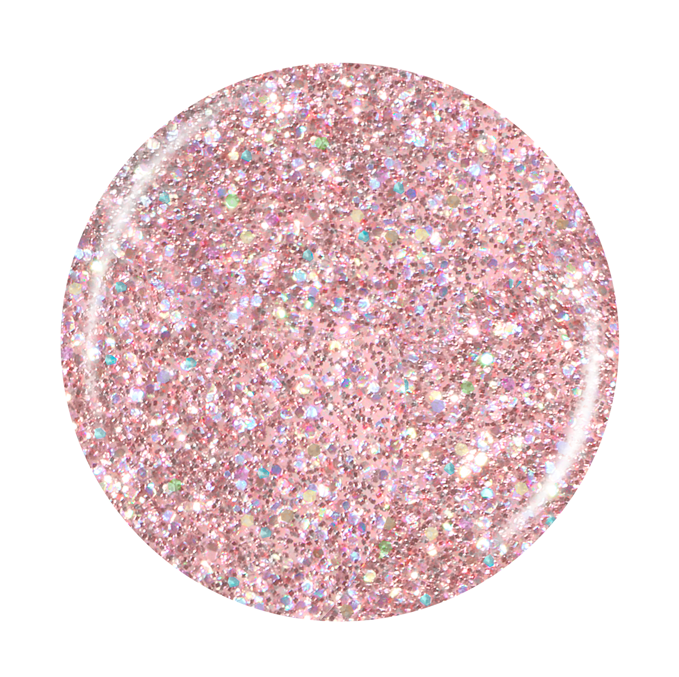 CHINA GLAZE NAIL LACQUER, YOU'RE TOO SWEET featuring pink glitter color circle Dot.
