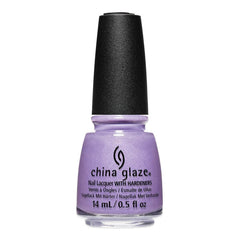 Front view of China Glaze bottle with black cap in shade Sky of Lavender.
