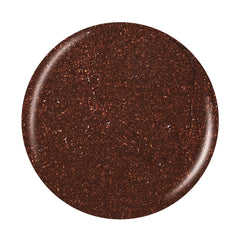 Dark brown Eco Glaze Deep Roots nail lacquer swatch showing a rich, glossy finish with subtle shimmer.